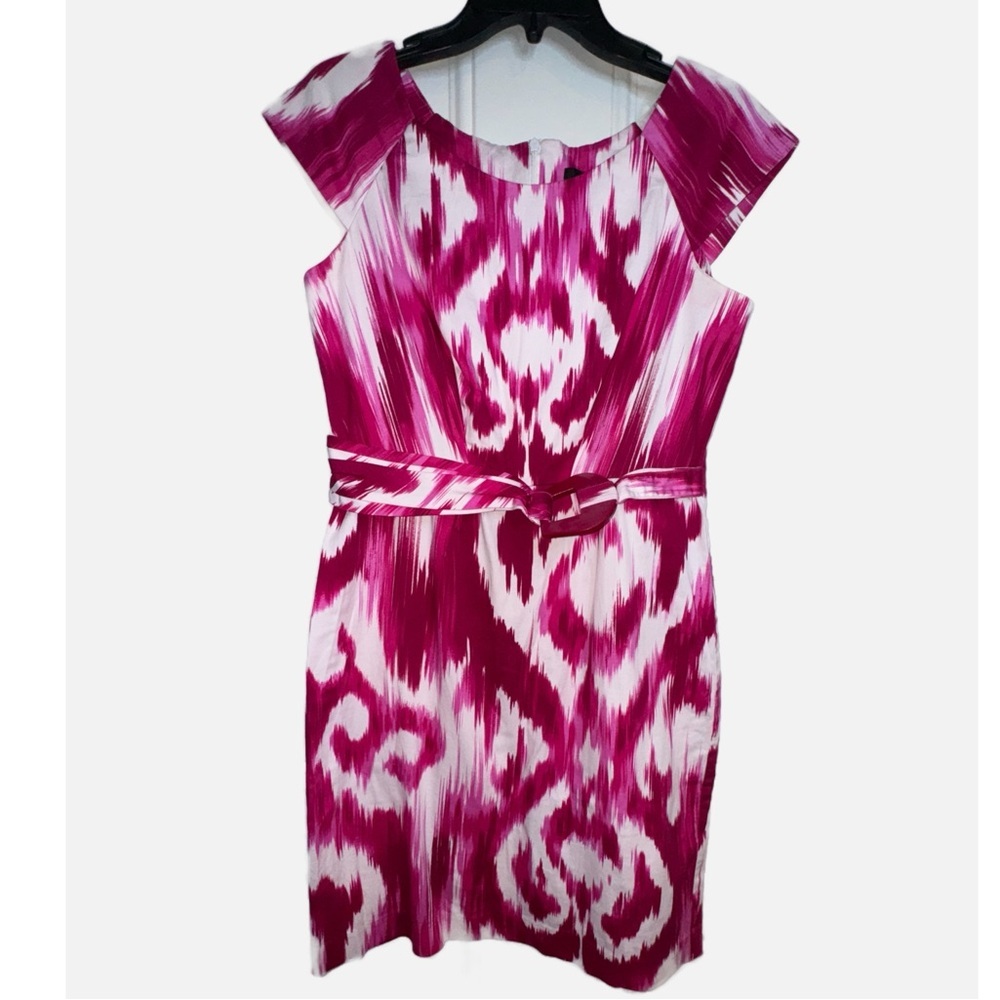 Ellen Tracy- Mulberry Sleeveless Sheath Dress Size 10/12 - Picture 3 of 13